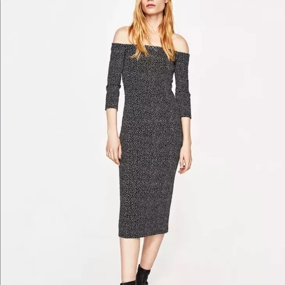 Zara body con polka dot dress